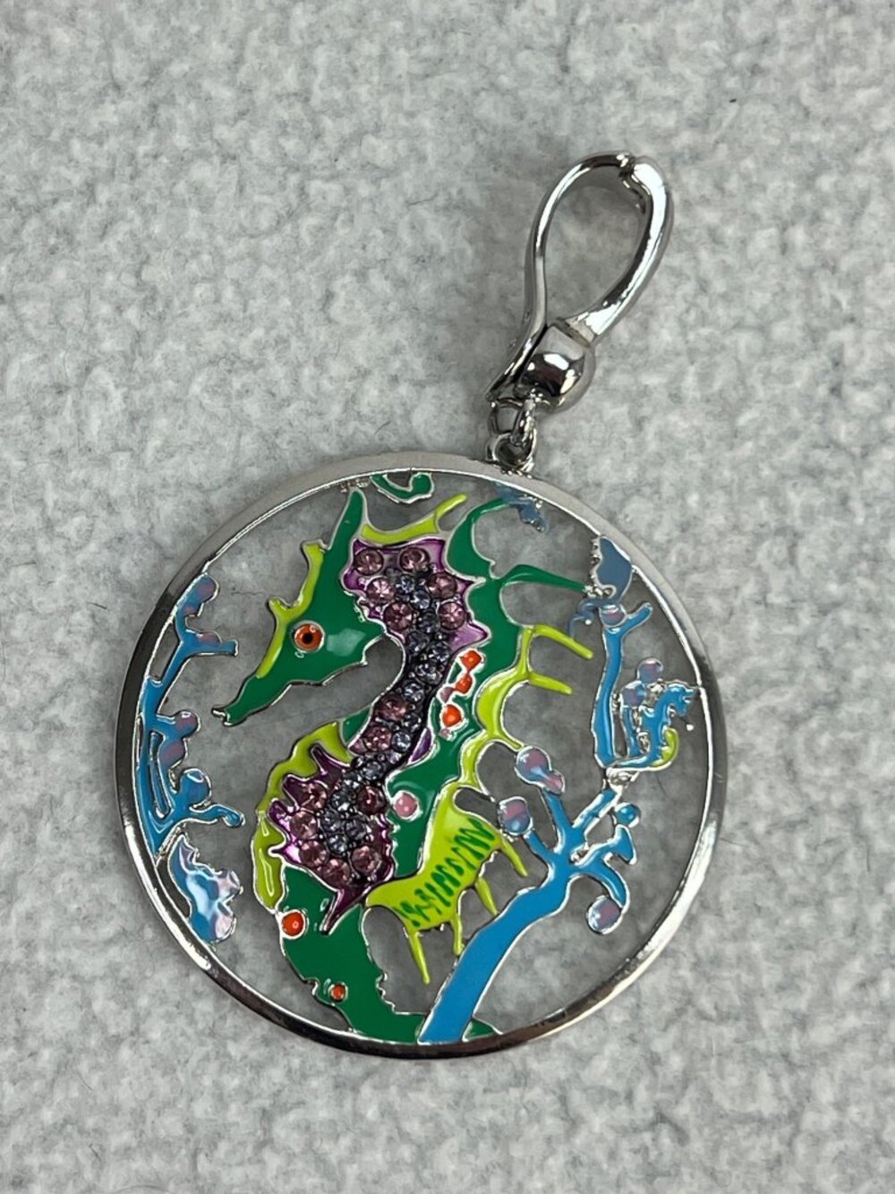 Leoma Lovegrove Seahorse Enamel Pendant Magnetic Clasp